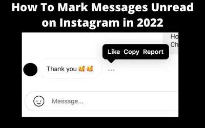 mark messages as unread on Instagram